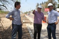 El intendente Nediani visitó la obra  de refacción del Paseo Trujillo 