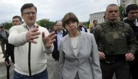 Canciller francesa visita Kiev y Ucrania le pide más sanciones europeas a Rusia