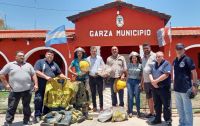 Bomberos voluntarios de Buenos  Aires visitaron la localidad de Garza