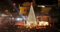 Se acerca Navidad: en Belén, donde se cree nació Jesus, ya pusieron el arbolito 