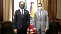 Cafiero instó a su par ecuatoriano a posibilitar el asilo político de la ministra Duarte Persantes