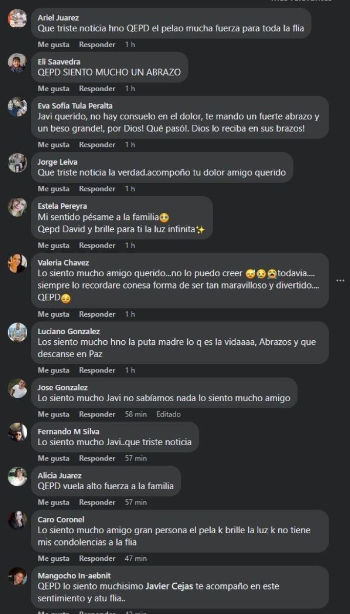 Los sentidos comentarios a partir de la publicación