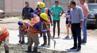 El intendente Nediani visitó el inicio de la obra de pavimentación de la calle Antonino Taboada 