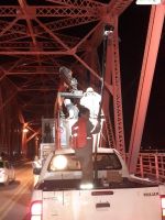 Vialidad nacional repuso el sistema de iluminación del puente Carretero