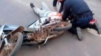 Motociclista en grave estado: circulaba por la autopista haciendo zigzag y derrapó, alcoholizado