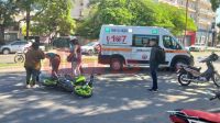 Dos motos chocaron en Belgrano y Saavedra: tres personas sufrieron fuertes golpes
