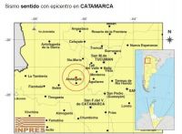 Fuerte temblor en Catamarca se sintió en el interior de Santiago